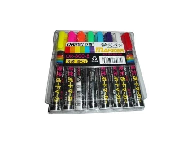 &uu 8 MARCADORES PARA PIZARRON LUMINOSO (4317)